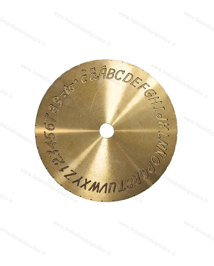 Disco Caratteri Stampatello per Pantografo Gravograph Fedi B