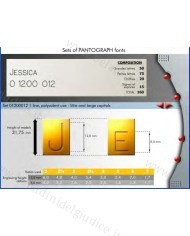 Serie Caratteri Stampatello per Pantografi Gravograph IM3 e TXL