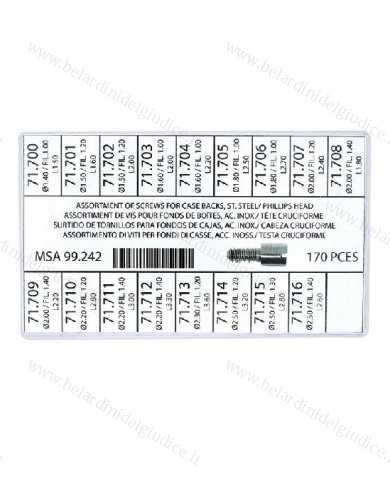Assortimento Viti Testa Cruciforme