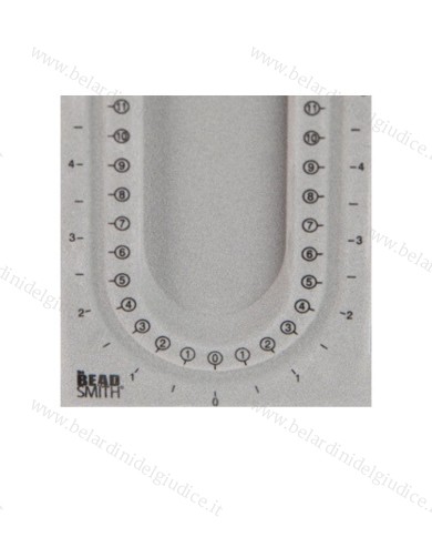Vassoio mini per infilare collane con bordo ovale a 3 canali 11x18 cm