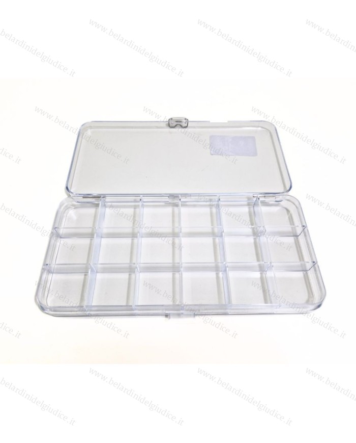 Scatola in plexi trasparente 18 scomparti