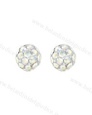 Pre orecchini System 75 pallina diamantata aurora boreale