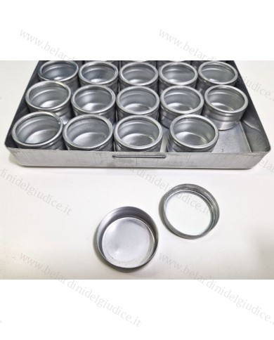 Scatola alluminio con 20 scatolini tondi