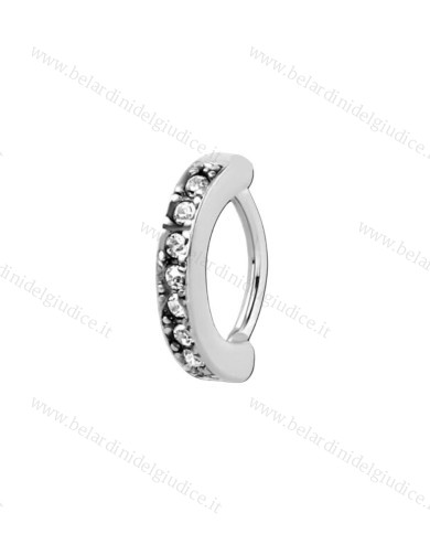 Piercing Clicker helix con zirconi