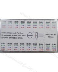 Assortimento Viti per Fondo Cassa Testa Piatta a Taglio - 180 pz