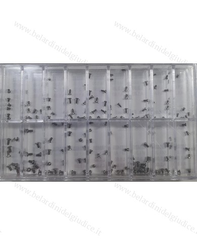 Assortimento Viti per Fondo Cassa Testa Piatta a Taglio - 180 pz