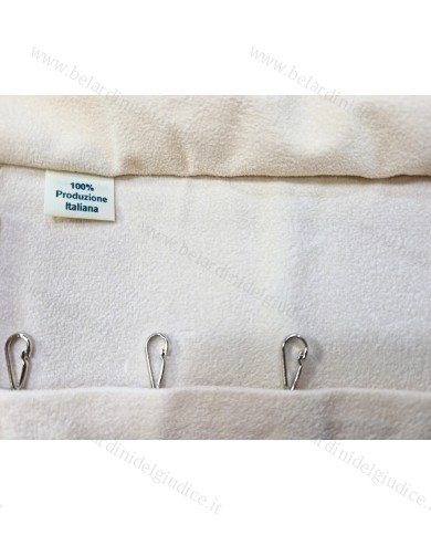 Rotolo cuoio interno panna 60 moschettoni