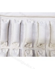 Rotolo champagne interno avorio con 16 rulli per anelli