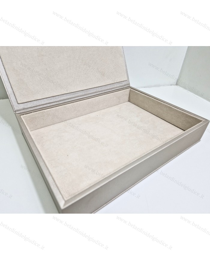 Marmotta champagne interno avorio vuota per schede 24x17 cm