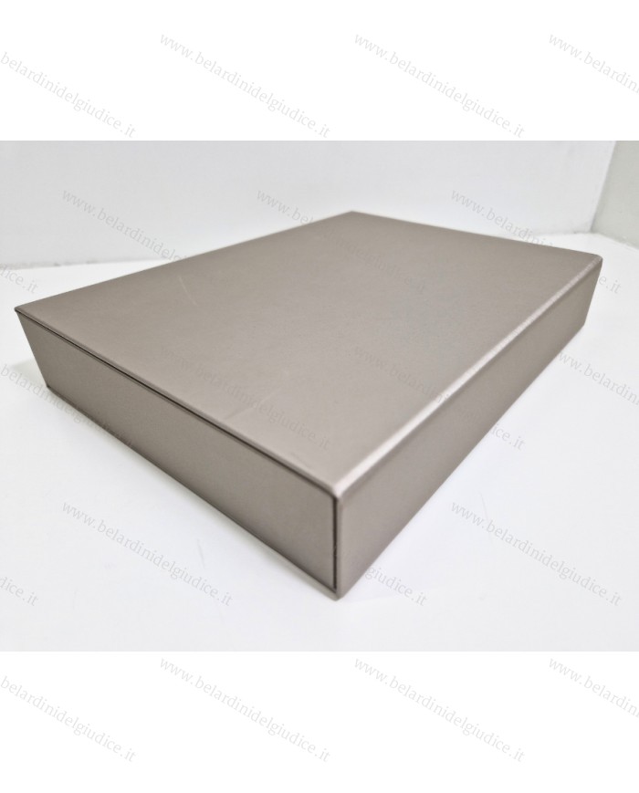 Marmotta champagne interno avorio vuota per schede 24x17 cm