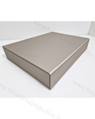 Marmotta champagne interno avorio vuota per schede 24x17 cm