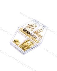 Assortimento accessori placcati in oro per collane o bracciali
