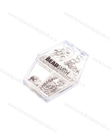 Assortimento accessori placcati in argento per collane o bracciali