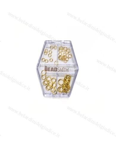 Assortimento anellini placcati in oro per collane o bracciali