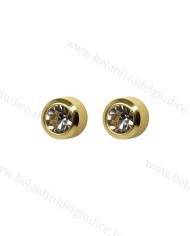 Pre orecchini Studex MINI pallina dorata con brillantino