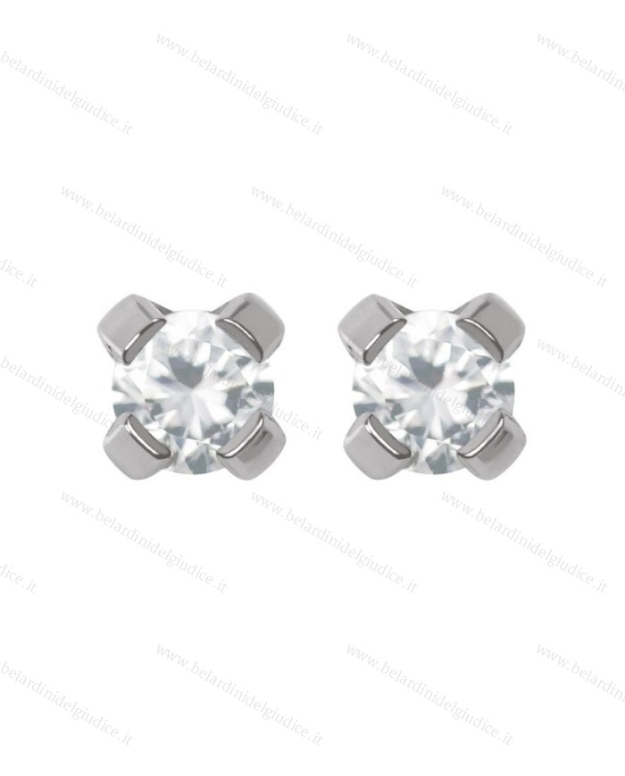 Pre orecchini System 75 zircone cubico 3mm
