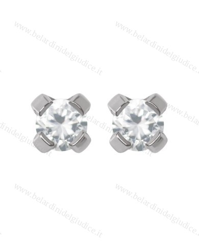 Pre orecchini System 75 zircone cubico 4mm