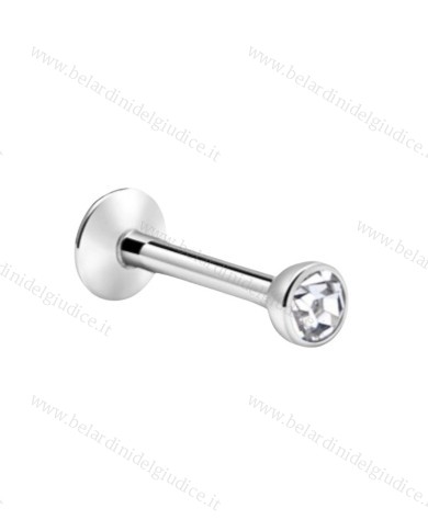 Piercing Labret con zircone 10 mm