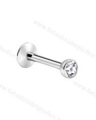 Piercing Labret con zircone 10 mm