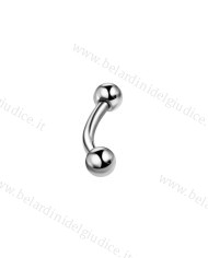 Piercing Barretta curva 8 mm in titanio