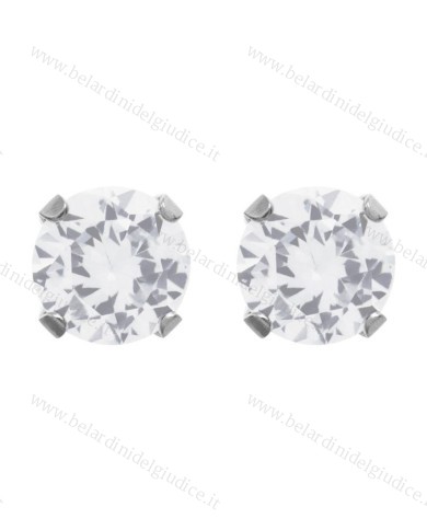 Pre orecchini System 75 zircone cubico 6mm