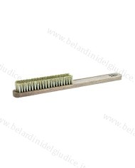 Spazzolino con Manico in Legno Retto Bianco Forte 4 Ranghi