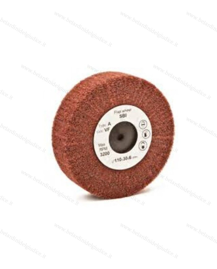Ruota Lamellare in Scotch-Brite Rosso Grana Fine