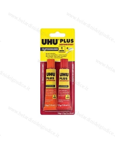 Colla Uhu Plus Bicomponente Rosso/Giallo 2 Min