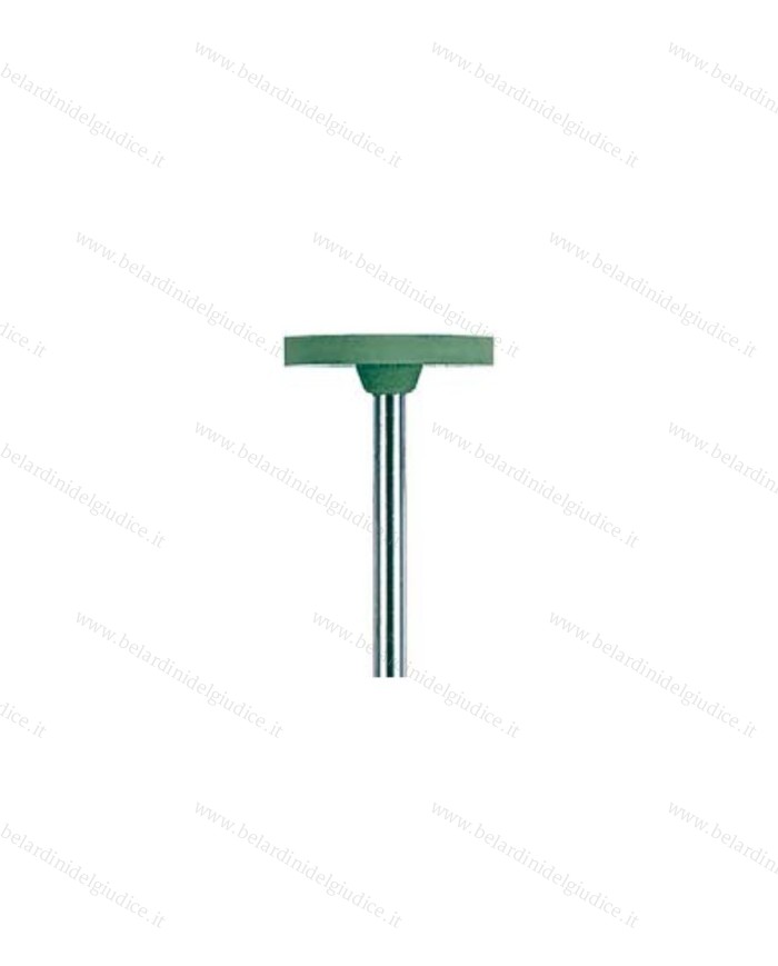 Gommino a Ruota con Gambo Edenta TopStar Lucidatura Verde Ø 14,5 x 2 mm