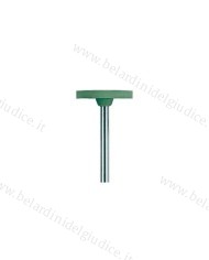 Gommino a Ruota con Gambo Edenta TopStar Lucidatura Verde Ø 14,5 x 2 mm