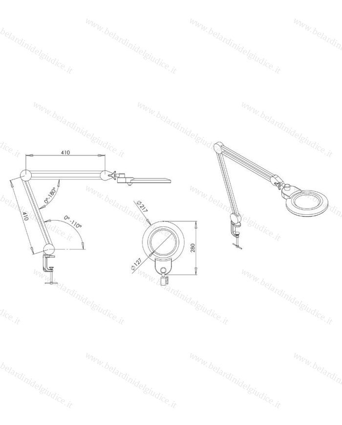 Lampada a LED Durston con Lente e Morsetto