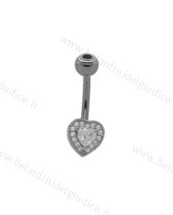Piercing Banana ombelico Fix Cuore