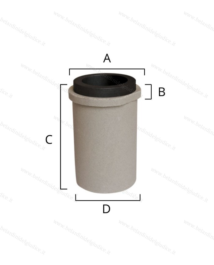 Crogiolo in Grafite e Ceramica Refrattaria per Forno Ceia F4