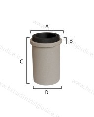Crogiolo in Grafite e Ceramica Refrattaria per Forno Ceia F2