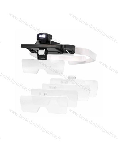 Lente Binoculare con LED e 5 Lenti Intercambiabili da 1.0x a 3.0x