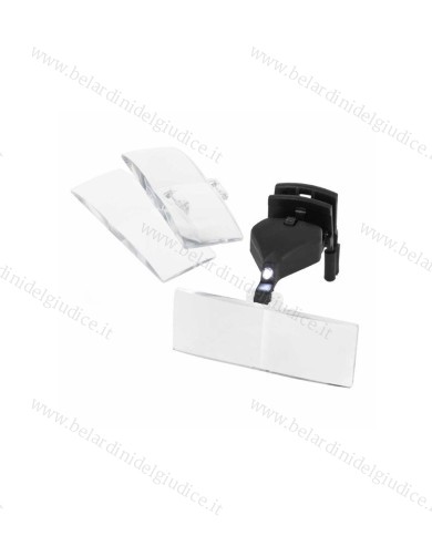 Lente Binoculare per Occhiali con LED e 3 Lenti Intercambiabili da 1.5x a 3.5x