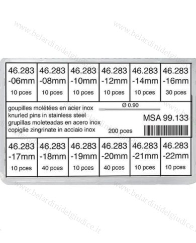 Ass.to Coppiglie Zigrinate 6 a 22 mm Ø 0,90 - 1,00 - 1,20 200 pz