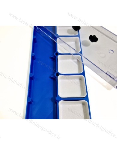 Scatola in plastica impilabile con 6 scomparti