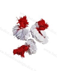 Cartellini con cartoncino bianco e con filo rosso (conf. 500 pz.)