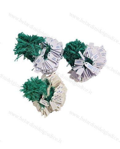 Cartellini cartoncino con scritta con filo verde (conf. 500 pz.)