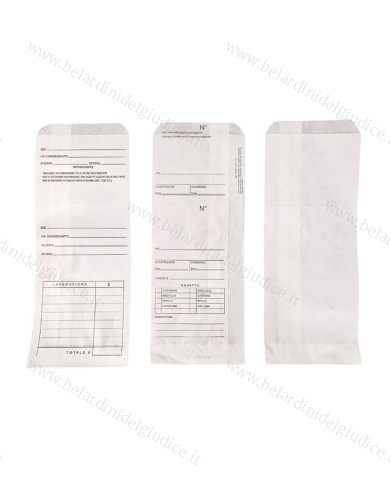 Buste carta bianca con foratura per ricevuta 9 x 22