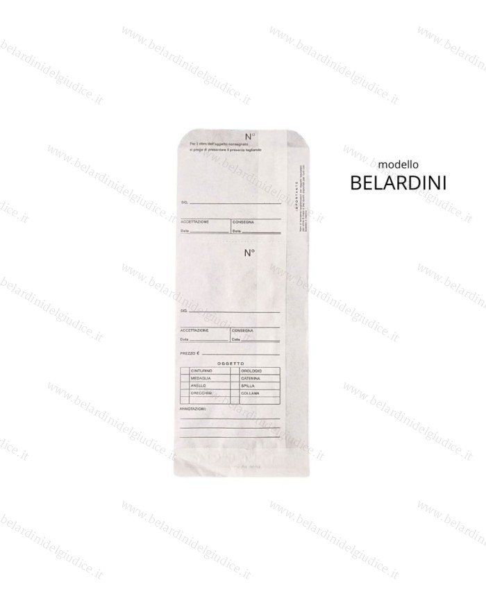 Buste carta bianca con foratura per ricevuta 9 x 22