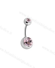 Piercing Banana ombelico con zircone